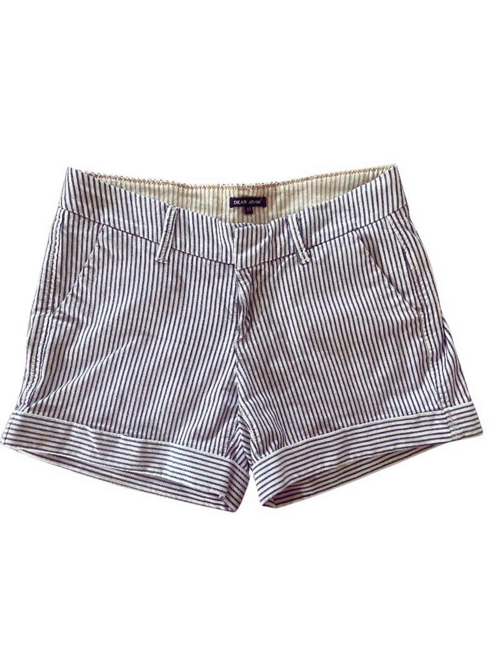 Dear John Navy/blue striped shorts Size 27